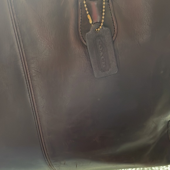 Vintage Large Leather Coach Tote and wallet - Picture 2 of 16